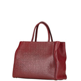 フェンディ トロワジュール ハンドバッグ ショルダーバッグ2WAY 8BH250 レッド レザー レディース FENDI 【中古】